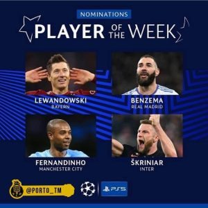 کریم بنزما به عنوان بهترین بازیکن هفته لیگ قهرمانان اروپا انتخاب شد
