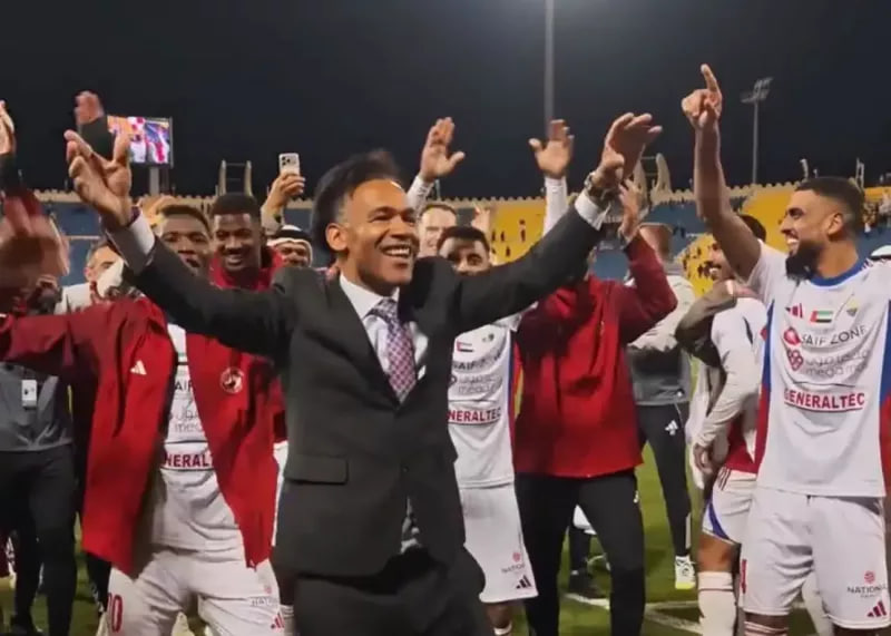 رقص ژوزه مورایس بعد از قهرمانی؛ امضای خاص سرمربی شارجه2