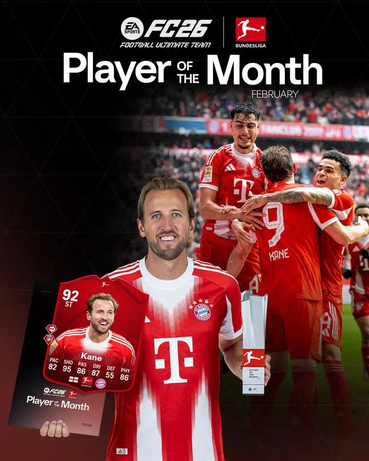 هری کین بهترین بازیکن ماه بوندسلیگا شد رکورد جدید ستاره بایرن33